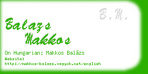 balazs makkos business card